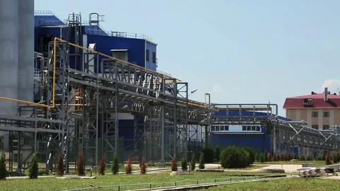 Plan area of metallurgical plan Stock Footage 72771810