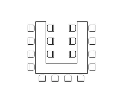 Plan for arranging seats and tables in interior, layout graphic outline eleme Stock Illustration