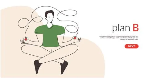 Plan B Alternative difficult path concept vector infographic illustration banner Stock Illustration