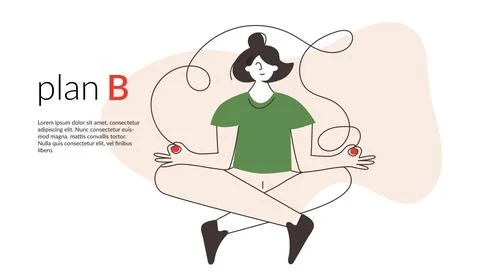 Plan B Alternative difficult path concept vector infographic illustration for Stock Illustration