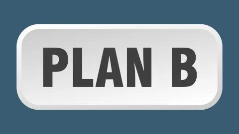 Plan b button. plan b square 3d push button Stock Illustration