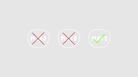 Plan A B C comparison animation Stock Footage 335906630