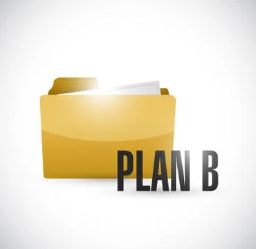 Plan b folder illustration design Stock Illustration