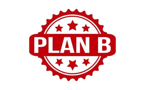 Plan B Rubber Stamp Seal Vector Stock Illustration