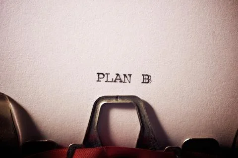 Plan B text Stock Photos