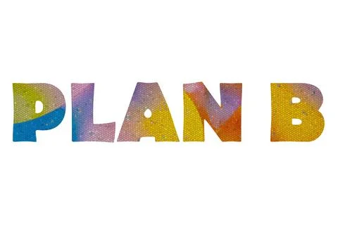 PLAN B typography art word design stock Stock Illustration