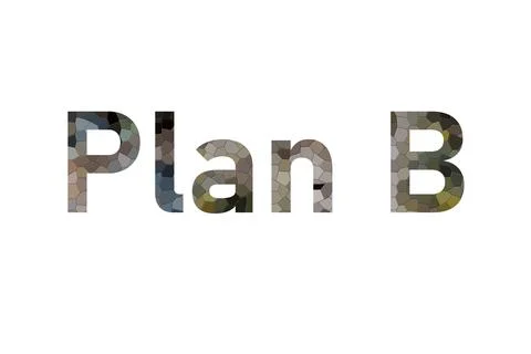 Plan b Typography design word stock Stock Illustration