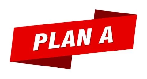 Plan a banner template. plan a ribbon label sign Stock Illustration