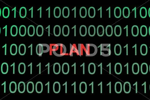 Plan on binary data Stock Illustration
