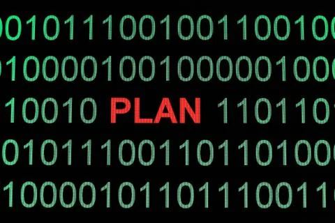 Plan on binary data Stock Illustration