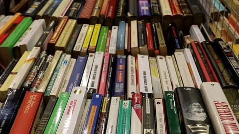 Plan of  books Stock Footage 123294845