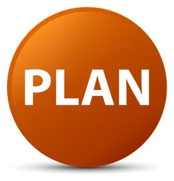 Plan brown round button Stock Illustration