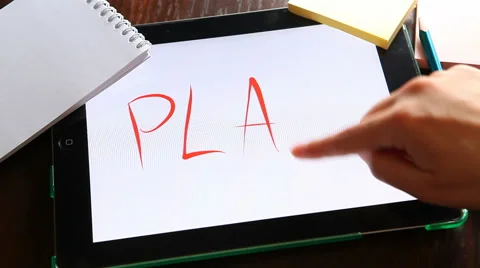 Plan. Business concept. Hands writing word on tablet. 스톡 동영상 63139811