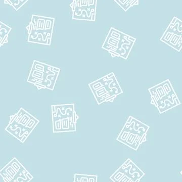 Plan business strategy line vector seamless pattern Stock Illustration