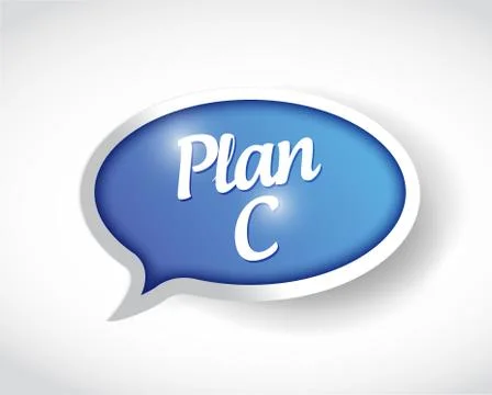 Plan c message bubble illustration design Stock Illustration
