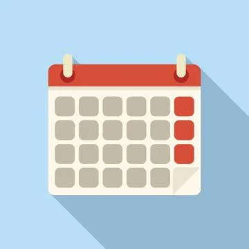 Plan calendar icon flat vector. Event time Ilustração Stock