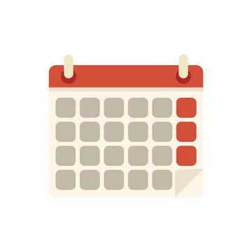 Plan calendar icon flat vector. Event time Ilustração Stock