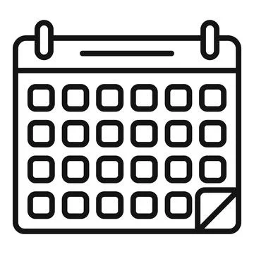 Plan calendar icon outline vector. Event time Ilustração Stock