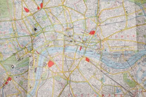 Plan of central london Stock Photos