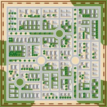 Plan of the city. Stock Illustration