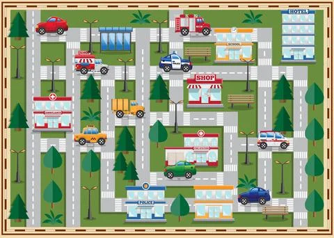 Plan of the city. Stock Illustration