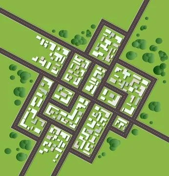 Plan city Stock Illustration