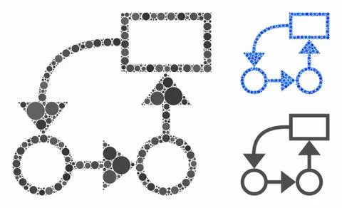 Plan Composition Icon of Round Dots イラスト素材