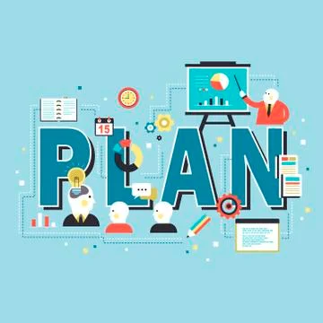 Plan concept design Stock Illustration