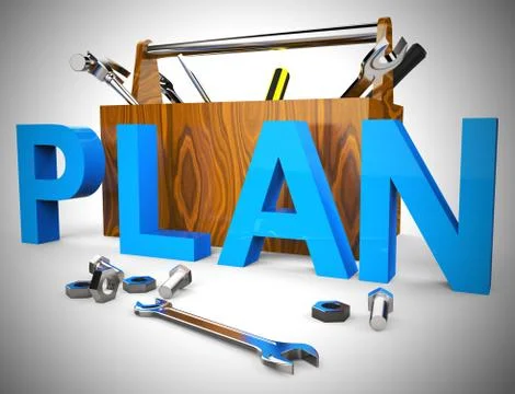 Plan concept icon means preparation and organisation of a projec Illustrazione stock