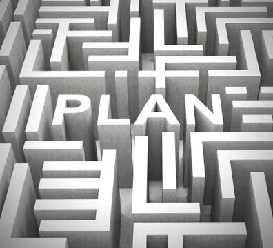 Plan concept icon means preparation and organisation of a projec Illustrazione stock