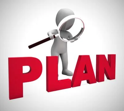 Plan concept icon means preparation and organisation of a projec Illustrazione stock