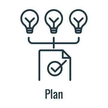 Plan Concept for Plan Do Check Act Business Strategy  - Continuous Improvem.. Illustrazione stock