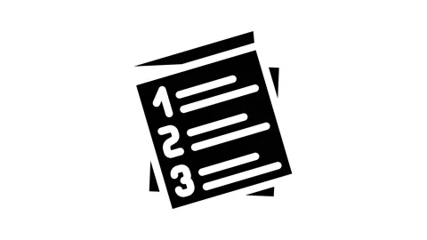 Plan for day glyph icon animation 스톡 동영상 156661804