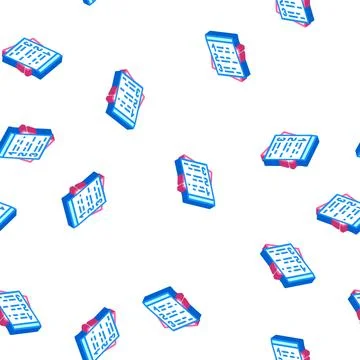 Plan for day isometric icon seamless pattern Illustrazione stock