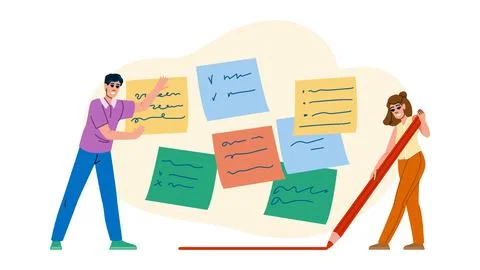 Plan deadline notes vector Illustrazione stock