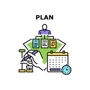 Plan Development Vector Concept Color Illustration Illustrazione stock