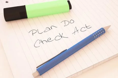 Plan Do Check Act Illustrazione stock