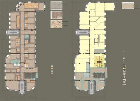 Plan Drawing Public Building Ilustración de archivo