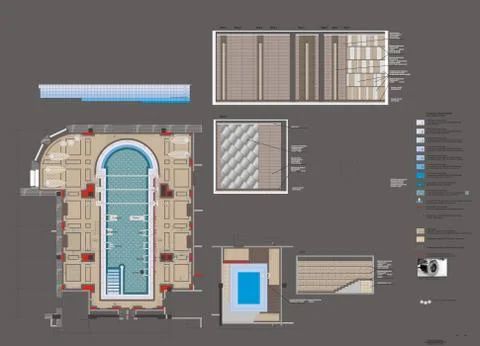Plan Drawing Public Building Ilustración de archivo