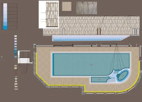 Plan Drawing Public Building Ilustración de archivo