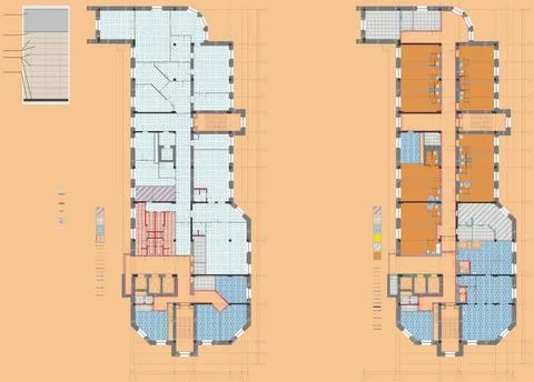  Plan Drawing Public Building The plan drawing colorful design of a public... Stock Photos