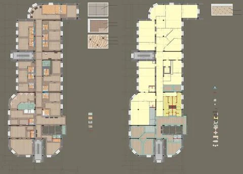  Plan Drawing Public Building The plan drawing colorful design of a public... Stock Photos