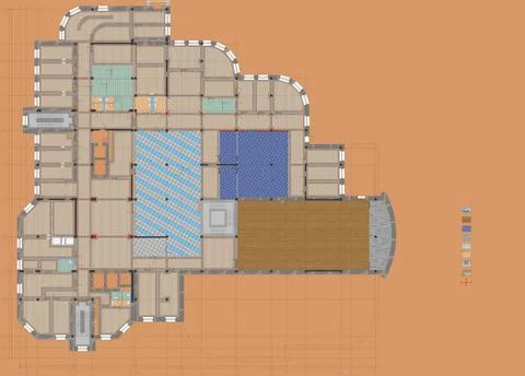  Plan Drawing Public Building The plan drawing colorful design of a public... Stock Photos