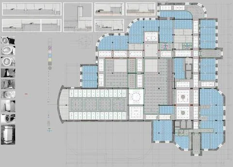 Plan Drawing Public Building The plan drawing colorful design of a public... Stock Photos