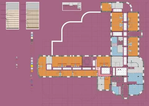  Plan Drawing Public Building The plan drawing colorful design of a public... Stock Photos