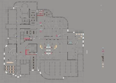  Plan Drawing Public Building The plan drawing colorful design of a public... Stock Photos