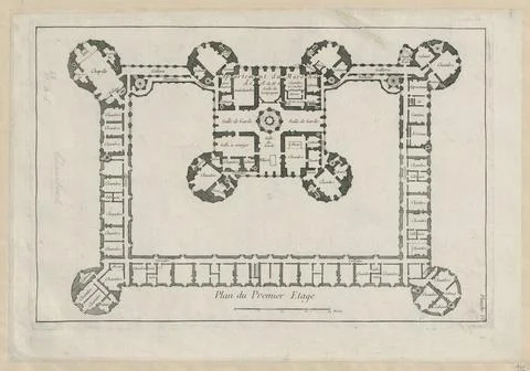 Plan du Premier Etage. Maps K.Top.68.87.a.6. Place of publication: Paris P... Foto stock