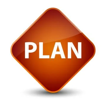 Plan elegant brown diamond button Stock Illustration