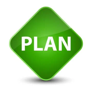 Plan elegant green diamond button Stock Illustration