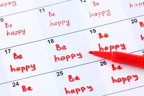 Plan for every day - be happy Stock Photos